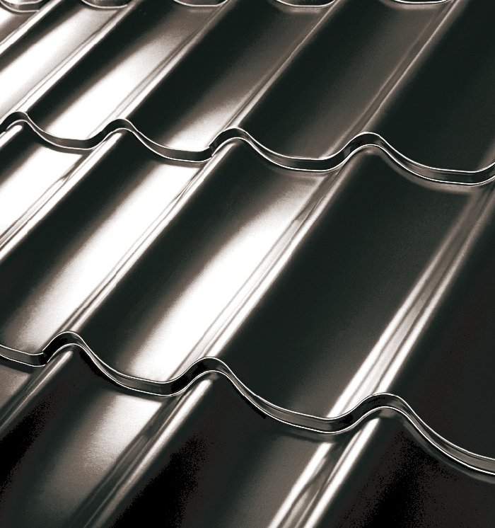 Plechová střešní krytina Satjam Roof Classic Povrchová úprava: Polyestersat PE 25, Barva krytiny: Hnědá (RAL 8017)