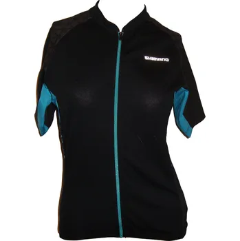 cyklistický dres SHIMANO dámské Escape Print dres s krátkým rukávem, černá/Viridian zelená, M (SHIMANO dámské Escape Print dres s krátkým rukávem, černá/Viridian zelená, M)