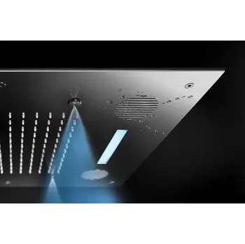 Sprchová hlavice Sanjet Zápustná sprcha AQUASOUND 63x48 cm, s mlhou a chromoterapií (vč.DO), nerez lesk