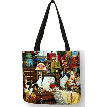 Nákupní taška TAŠKA, KAPSÁŘ S KOČKOU V KREJČOVSTVÍ + extra výběr z 4000 produktů