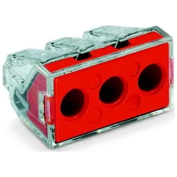 773-173 Svorka krabicová 3x6, bezšroubová, transparentní, Wago