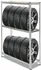 Uskladnění pneumatiky Třípatrový regál na pneumatiky 180 x 120 x 40 cm pozinkovaný