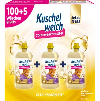 Prací prostředek Kuschelweich prací gel 105 (3x35) dávek Glücksmoment 3x1,925 l (Dovoz: Německo)