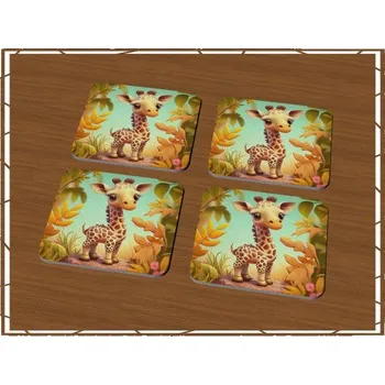 Podtácek Pelisport Filcový podtácek Žirafa 3 sada 4 ks