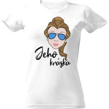 Dámské tričko Tričko s potiskem Jeho kráska hnědovláska dámské