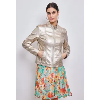 Dámská casual bunda Koženková bunda Escandelle Paris 3110 barva: zlatá, velikost: XL