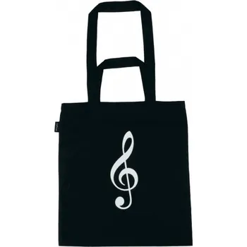 Černá taška s potiskem - houslový klíč