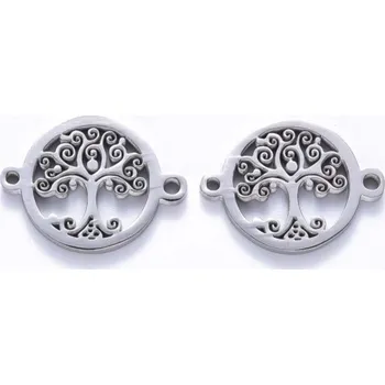 Dětské navlékací korálky Pro Háčkování Mezidíl strom života 20 x 15 mm ocel