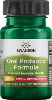 Swanson Oral Probiotic Formula jahoda 30 tbl.