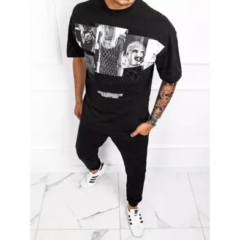 Pánské oblečení Pánské tričko s potiskem FIRO černé