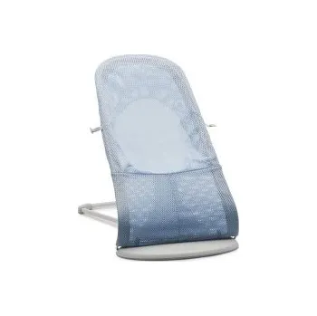 BabyBjörn lehátko Balance Soft Mesh - Sky Blue/White Mesh