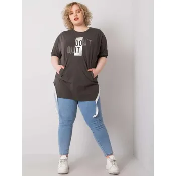 Dámská halenka Dámská halenka plus size CLARE tmavě khaki