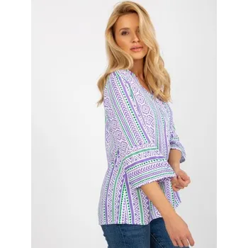 Dámská halenka Dámská halenka s potiskem a 3/4 rukávy SUBLEVEL fialová