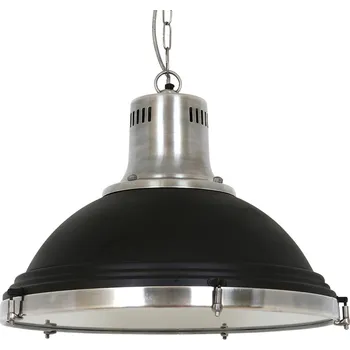 Rustikální lustr MICHAEL Barva: spálená černá/stříbrná