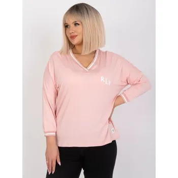 Dámská halenka Dámská halenka asymetrická plus size MARIANNA světle růžová