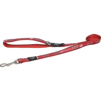 Vodítko pro psa Rogz Fancy Dress Classic vodítko Red Bone vel. XL