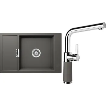 Granitový dřez Set Schock S5-6 (dřez Mono D-100XS Silverstone + baterie SC-540 Silverstone)