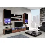 ImportWorld Obývací stěna Callisto II, švestka/černý lesk