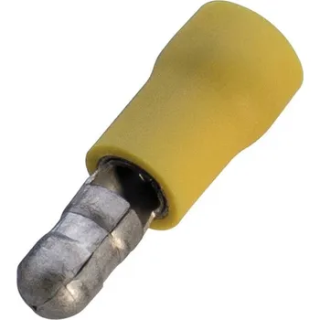 Kabelové oko 260450 Kolík kulatý lisovací Cu s PVC izolací 4 - 6 mm2, 5 mm, žlutá, Haupa