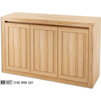 Nábytek ImportWorld Komoda Madonna masiv buk v90 x š140 x h41 cm (Barva dřeva: Buk bělený)