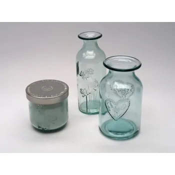 Sklenice Vázička, sklenice, svíčka ve sklenici, Varianta Vázička s květinou