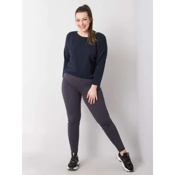 Dámské kalhoty Dámské legíny bavlněné Phoebe plus size šedé
