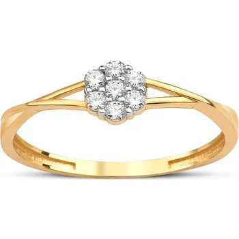Prsten Lillian Vassago Zlatý prsten se zirkony LLV95-GR015 Velikost prstenu: 55
