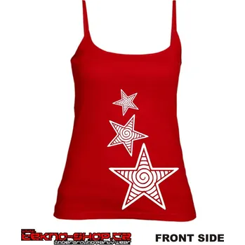 TEKNOSHOP Wings Stars tekno tílko s potiskem dámské XL červené