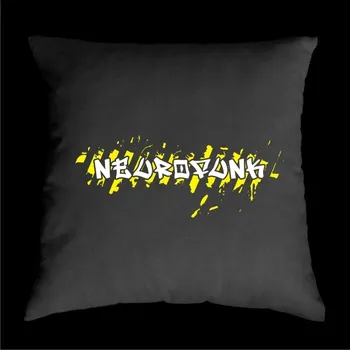 Dekorativní polštářek TEKNOSHOP NEUROFUNK dnb polštářek s potiskem černý