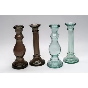 Sklenice Skleněný svícen, Barva Čirý rovný