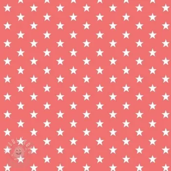 Bavlněná látka Petit stars coral