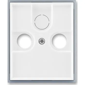5011E-A00300 04 Kryt zásuvky televizní, rozhlasové a satelitní, bílá/ledová šedá, ABB, Element