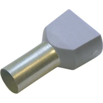 elektrický kabel 270796/10 Dutinka dvojitá izolovaná 4 mm2, 12 mm, šedá, SmallPack, Haupa