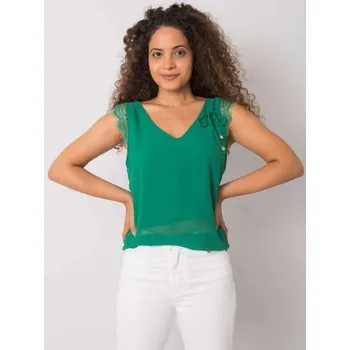 Dámské tričko Dámský top od SAPPHIRE zelený krajkový