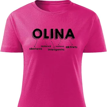 Dámské tričko Olina Barva: Růžová, Velikost: XL