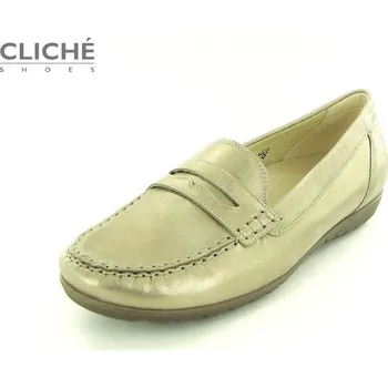 Dámské polobotky Zlaté mokasíny Hesima, nadměrné 41,5