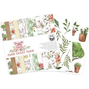 P13 Blok scrapbookových papírů Farm Sweet Farm 15x15cm