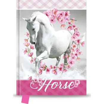 Blok JUNIOR Památník 14x18 cm, 80 l., čistý - Horse - 3 POSLEDNÍ KUSY -