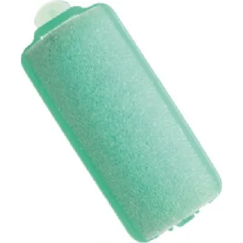 Natáčka na vlasy Eurostil Foam Rollers - pěnové natáčky s plastovou sponou, 12 ks 04021 - zelená barva, 25 mm