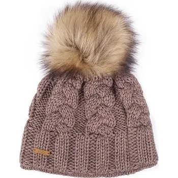 Čepice Vlnka Čepice s ovčí vlnou s podšívkou Desna hnědá velikost Uni