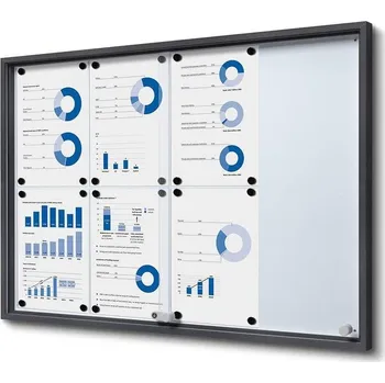 Kancelářský nábytek Vitrína SLIM posuvná dvířka 8xA4 - Antracit