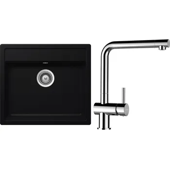 Granitový dřez Set Schock S10-8 (dřez Mono N-100 Puro + baterie Epos Chrom)