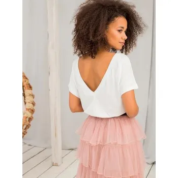 Dámské tričko Dámské tričko s výstřihem na zádech FIRE bílé