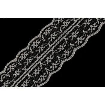 Krajka Syntetická krajka, vsádka, šíře 45 mm