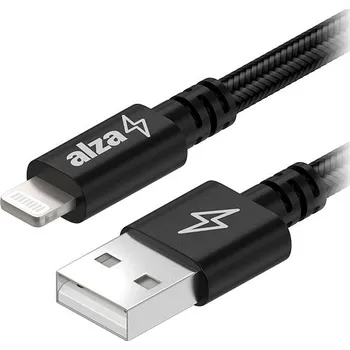 Kabel AlzaPower AluCore USB-A to Lightning MFi (C189) 2m černý