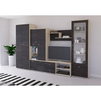 Obývací stěna Eoshop Obývací stěna Bars S, Jesion / Dub cantenbury