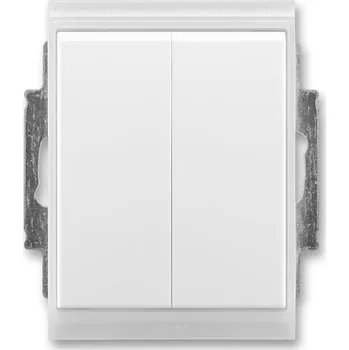 3558E-A52940 01 Přepínač dvojitý střídavý, řazení 6+6, IP 44, bílá/ledová bílá, ABB Element, Time