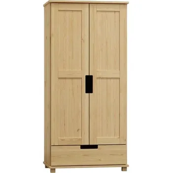 Šatní skříň ImportWorld Šatní skříň z masivu NR7 Style s90 věšák/police (Barva dřeva: Borovice)