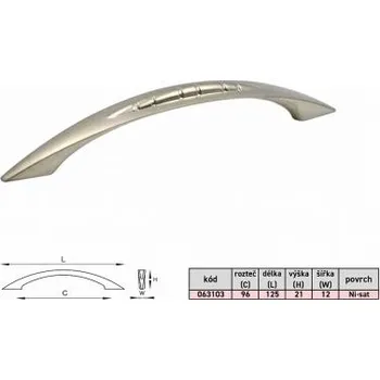 Věšák Úchytka GLADIOLA 96 Nikl mat 063103