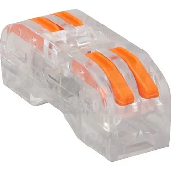 Elektronická součástka Tracon OVOTT22 Krabicová svorka spojka s páčkou pružinová průsvitná 0,5-4mm2, 32A, 400VAC 2P (Tracon OVOTT22)